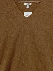 Vorschaubild 5 von Damen Pullover V-Ausschnitt Strick Wolle Mix Braun Gr. 34;XS Casual