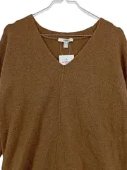 Vorschaubild 4 von Damen Pullover V-Ausschnitt Strick Wolle Mix Braun Gr. 34;XS Casual