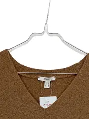 Vorschaubild 3 von Damen Pullover V-Ausschnitt Strick Wolle Mix Braun Gr. 34;XS Casual