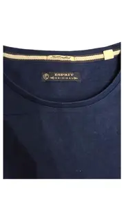 Vorschaubild 5 von Herren T-Shirt Gr. L Blau Weiß Gestreift Maritim Baumwolle