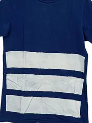 Vorschaubild 2 von Herren T-Shirt Gr. L Blau Weiß Gestreift Maritim Baumwolle