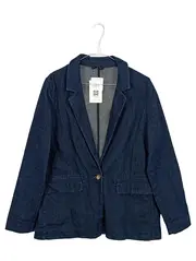 Vorschaubild 1 von Jeansjacke Damen Blau Gr. 38 Baumwolle Casual Langarm
