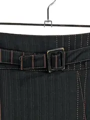 Vorschaubild 2 von Damen Bleistiftrock Gr. 34 Schwarz Gestreift Business Gürtel