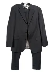 Vorschaubild 1 von Herren Anzug Sakko Hose Grau Gestreift Business 52;XL Viskose