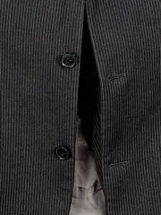 Vorschaubild 2 von Herren Anzug Sakko Hose Grau Gestreift Business 52;XL Viskose