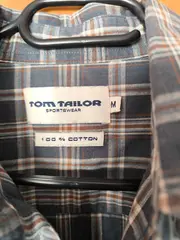 Vorschaubild 4 von Karohemd Herren Gr. M Langarm 100% Baumwolle Blau Casual