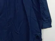 Vorschaubild 3 von Damen Leinen Langarmshirt Bluse Knopfleiste Blau Gr. 38 M