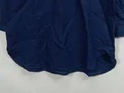 Vorschaubild 4 von Damen Leinen Langarmshirt Bluse Knopfleiste Blau Gr. 38 M