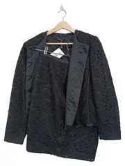 Vorschaubild 1 von Damen Kostüm mit Rock Gr. 40 Schwarz Spitze Elegant Business