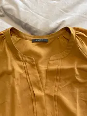 Vorschaubild 4 von Bluse Langarm Damen Elegant Viskose Raffungen Orange Gr. 42 XL