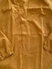 Vorschaubild 3 von Bluse Langarm Damen Elegant Viskose Raffungen Orange Gr. 42 XL