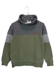 Vorschaubild 1 von Pullover Sweatshirt Jungen Gr. 134/140 Baumwollmix Kragen Grau Grün