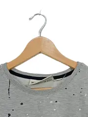 Vorschaubild 2 von Sweatshirt Herren Gr. L Grau Farbspritzer Pullover Baumwolle