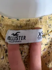 Vorschaubild 3 von Sommerkleid Damen Gr. 34 XS Gelb Blumenmuster Viskose Minikleid