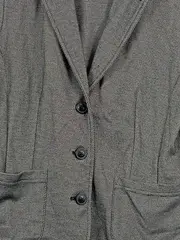 Vorschaubild 3 von Damen Blazer Gr. 40 Grau Meliert Business Jacke Viskose