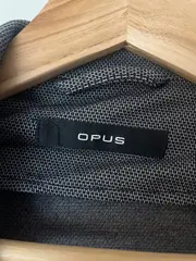 Vorschaubild 2 von Damen Blazer Gr. 40 Grau Meliert Business Jacke Viskose