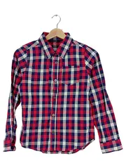 Vorschaubild 1 von Kids Karohemd Jungen Gr. 146-152 Langarm Baumwolle Rot Blau