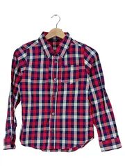Vorschaubild 2 von Kids Karohemd Jungen Gr. 146-152 Langarm Baumwolle Rot Blau