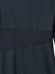 Vorschaubild 4 von Asymmetrisches Maxikleid Rippstrick Party Kleid Schwarz Gr. S/36