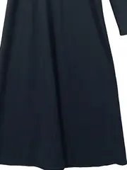 Vorschaubild 3 von Asymmetrisches Maxikleid Rippstrick Party Kleid Schwarz Gr. S/36