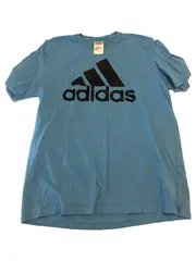 Vorschaubild 2 von T-Shirt Herren Gr. S Blau Logo-Print Sportshirt Baumwolle