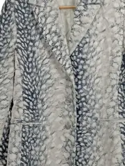 Vorschaubild 2 von Damen Blazer Mantel Gr. 38 Animal Print Weiß Grau