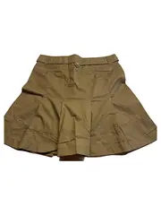 Vorschaubild 7 von Faltenrock Damen Rock Gr. 34 XS Oliv Baumwolle Gürtel Cargo Casual