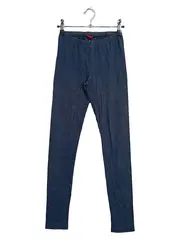 Vorschaubild 2 von Leggings Kinder Mädchen Gr. 164 Blau Baumwolle Basic