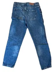 Vorschaubild 2 von Mom Jeans Damen Gr. 40/L Blau High Waist Baumwolle Casual