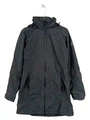 Vorschaubild 1 von Damen Jacke Outdoorjacke Kapuze Grau Gr. 38 M Funktionsjacke