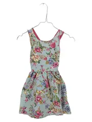 Vorschaubild 1 von Mädchen Sommerkleid Blumenmuster Gr. 110 Blau Rosa