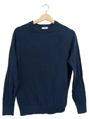 Vorschaubild 1 von Pullover Herren Gr. S Blau Baumwolle Kaschmir Strickpulli Basic