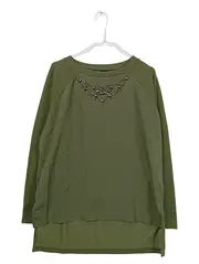 Vorschaubild 1 von Damen Pullover Gr. 36 grün mit Perlenbesatz