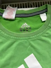 Vorschaubild 3 von T-Shirt Kinder Gr. 176 Grün Sportshirt Logo-Print Kurzarm