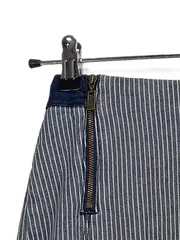 Vorschaubild 2 von Damen Minirock Gestreift Blau Gr. 34 XS Reißverschluss