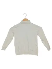 Vorschaubild 1 von Kinder Rollkragenpullover Gr. 116 Beige Basic Baumwolle