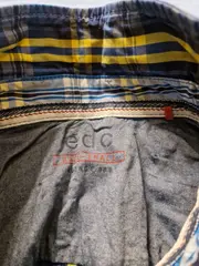 Vorschaubild 2 von Herren Freizeithemd Kurzarm Kariert Blau Gelb Gr. S