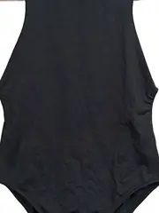 Vorschaubild 3 von Damen Body Schwarz Gr. S Ärmellos Basic Stretch Polyamid Alltag
