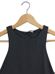 Vorschaubild 2 von Damen Body Schwarz Gr. S Ärmellos Basic Stretch Polyamid Alltag