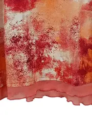 Vorschaubild 3 von THEA Damen T-Shirt Viskose Abstrakt Rüsche Kurzarm Mehrfarbig Gr. 48/4XL