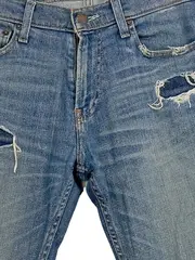 Vorschaubild 3 von Destroyed Jeans Herren W31/L32 Blau Slim Fit Ripped Denim