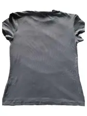 Vorschaubild 2 von Sport Shirt Damen Gr. M Grau Kurzarm Fitness Polyamid