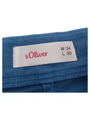 Vorschaubild 4 von Damen Stoffhose Wide Leg Blau W34/L30 Gr. 42 High Waist