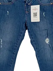 Vorschaubild 2 von Benetton Kinder Jeans Destroyed Hose Baumwolle Blau Gr. 104