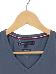 Vorschaubild 4 von Herren T-Shirt V-Ausschnitt Blau Gr. M Slim Fit