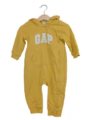 Vorschaubild 1 von Baby Body Strampler Kapuze Reißverschluss Logo Gelb Gr. 74