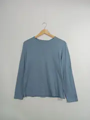 Vorschaubild 4 von Langarmshirt Damen Gr. 38 M Blau Baumwolle Mix & Relax Basic Shirt