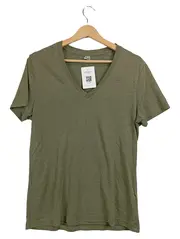 Vorschaubild 1 von Herren T-Shirt Kurzarm Baumwolle Oliv Meliert Gr. 48/M