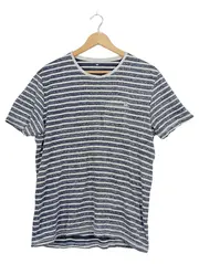 Vorschaubild 1 von Herren T-Shirt Gr. L gestreift Blau Weiß Casual Baumwolle