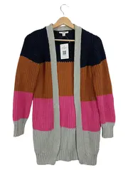 Vorschaubild 1 von Strickjacke Cardigan Gr. 152 Mädchen Baumwolle Mix Gestreift Bunt Casual